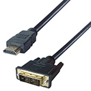 2m HDMI to DVI-D Monitor Connector Cable - Male to Male - 18+1 Single link