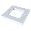 AV Single Faceplate - 2 Module 86 x 86mm Flat Edge - White