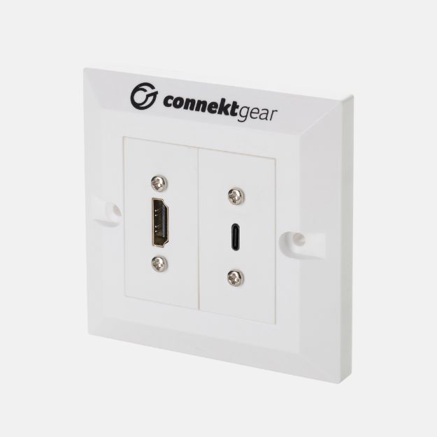 5m Single Gang HDMI/USB Type C AV Cable Kit with 2m Input Cables