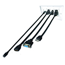 20m AV Snap-in Modular Cable Kit - HDMI/VGA/USB Type B/3.5mm + USB Type A