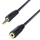 2m 3.5mm Stereo Jack Audio Extension Cable - Male to Female - Gold Connectors
