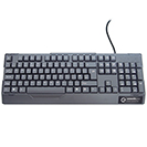 KB232 USB Standard UK Layout Keyboard - Water Resistant - Black