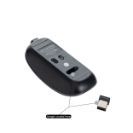 KB238 Wireless Multimedia UK Layout Keyboard & 5 Button Optical Mouse - Silver With Black Keys