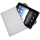 iPad Tablet PC Sleeve - White Faux Leather Design