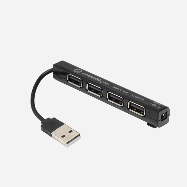 4 Port Hub USB 2 - Bus Powered - Black