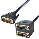 DVI-D Monitor Splitter Cable - Male to 2 x Female