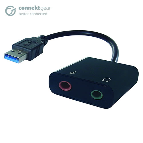 USB to 2 x 3.5mm Stereo Jack Adapter