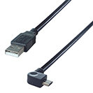 2m USB 2 Right Angled Android Charge and Sync Cable A Male to B Micro MHL Male