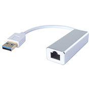 USB 3 to RJ45 Cat 6 Gigabit Ethernet Adapter - Male to Female