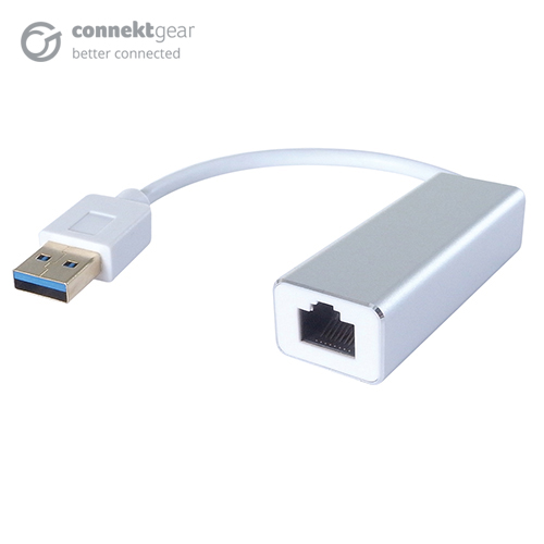 USB 3 to RJ45 Cat 6 Gigabit Ethernet Adapter - Male to Female