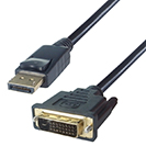 2m DisplayPort to DVI-D Connector Cable - Male to Male Gold Connectors