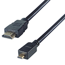 2m HDMI to HDMI Micro Connector Cable - Male to Male Gold Connectors