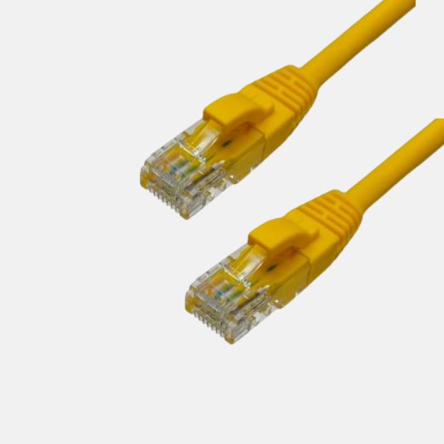 RJ45 CAT6 UTP Stranded Flush Moulded LS0H Network Cable 24AWG - Yellow