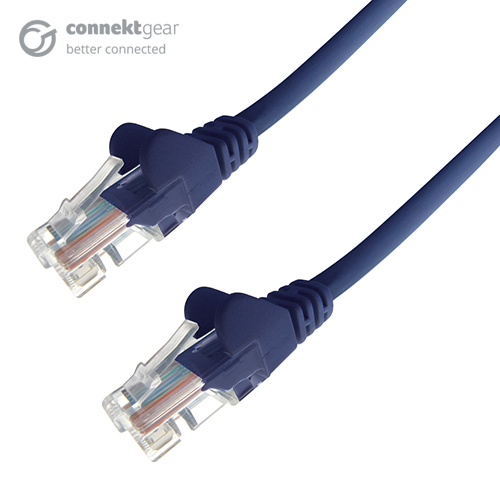 RJ45 CAT6 UTP Stranded Flush Moulded LS0H Network Cable 24AWG - Blue