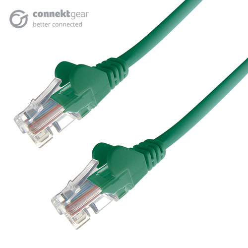 RJ45 CAT6 UTP Stranded Flush Moulded LS0H Network Cable 24AWG - Green