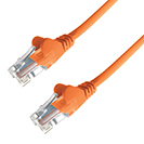 10m RJ45 CAT6 UTP Stranded Flush Moulded LS0H Network Cable - 24AWG - Orange