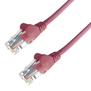 0.5m Pink RJ45 UTP CAT 6 Stranded Flush Moulded Network Cable 24AWG LS0H