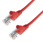 RJ45 CAT6 UTP Stranded Flush Moulded LS0H Network Cable 24AWG - Red