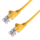 10m RJ45 CAT6 UTP Stranded Flush Moulded LS0H Network Cable - 24AWG - Yellow