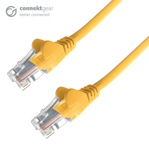 RJ45 CAT6 UTP Stranded Flush Moulded LS0H Network Cable 24AWG - Yellow