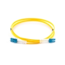 2m Duplex Fibre Optic Single-Mode Cable OS2 9/125 Micron LC to LC - Yellow