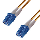 5m Duplex Fibre Optic Single-Mode Cable OS2 9/125 Micron LC to LC Orange