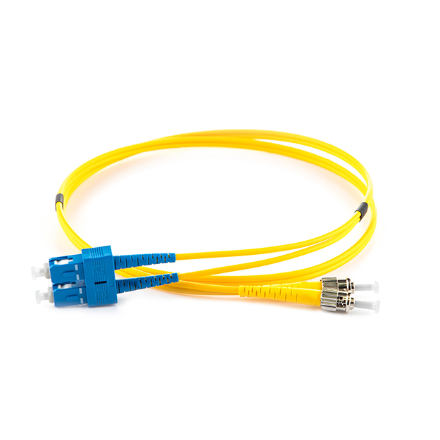 10m Duplex Fibre Optic Single-Mode Cable OS2 9/125 Micron ST to SC - Yellow