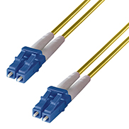 Duplex Fibre Optic Single-Mode Cable OS2 9/125 Micron LC to LC Yellow