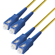 Duplex Fibre Optic Single-Mode Cable OS2 9/125 Micron SC to SC Yellow