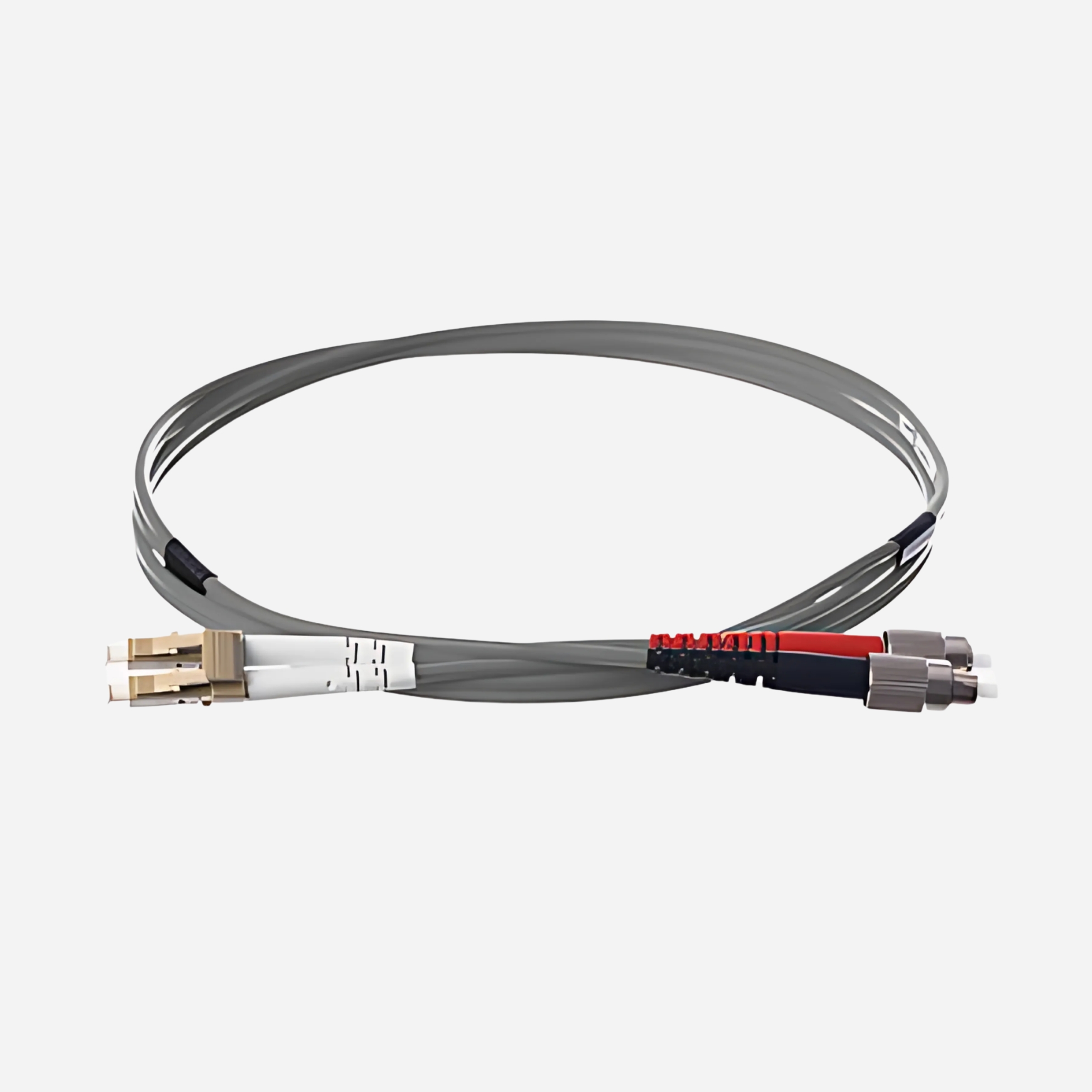 1m LC-FC OM1 Grey 3mm Duplex Patch Cord
