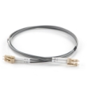 2m Duplex Fibre Optic Multi-Mode Cable OM1 62.5/125 Micron LC to LC - Grey 