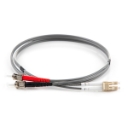 2m Duplex Fibre Optic Multi-Mode Cable OM1 62.5/125 Micron LC to ST - Grey 