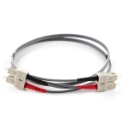 2m Duplex Fibre Optic Multi-Mode Cable OM1 62.5/125 Micron SC to SC - Grey 