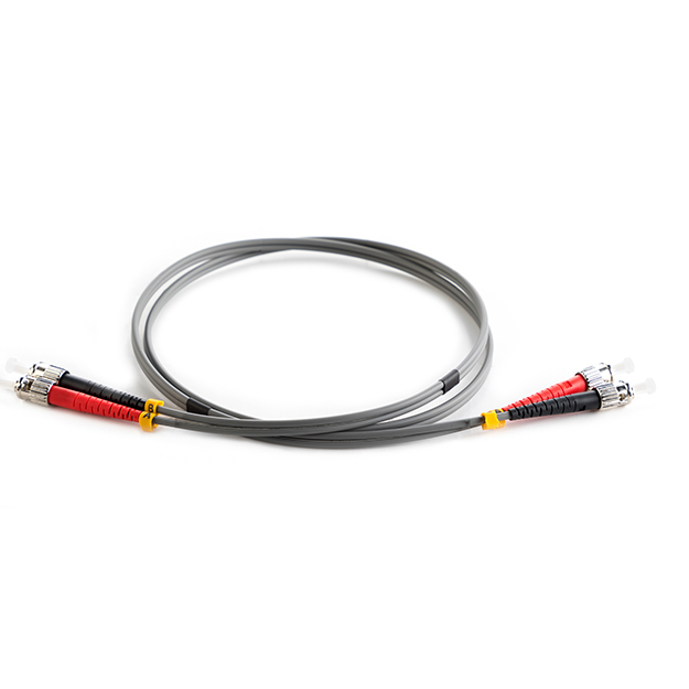 Duplex Fibre Optic Multi-Mode Cable OM1 62.5/125 Micron ST to ST Grey