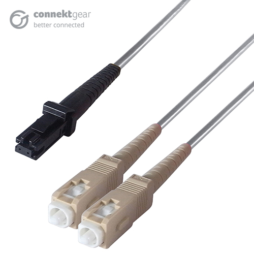 Duplex Fibre Optic Multi-Mode Cable OM1 62.5/125 Micron MT to SC Grey