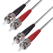 Duplex Fibre Optic Multi-Mode Cable OM1 62.5/125 Micron ST to ST Grey