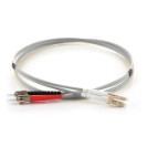 2m Duplex Fibre Optic Multi-Mode Cable OM3 50/125 Micron LC to ST - Grey