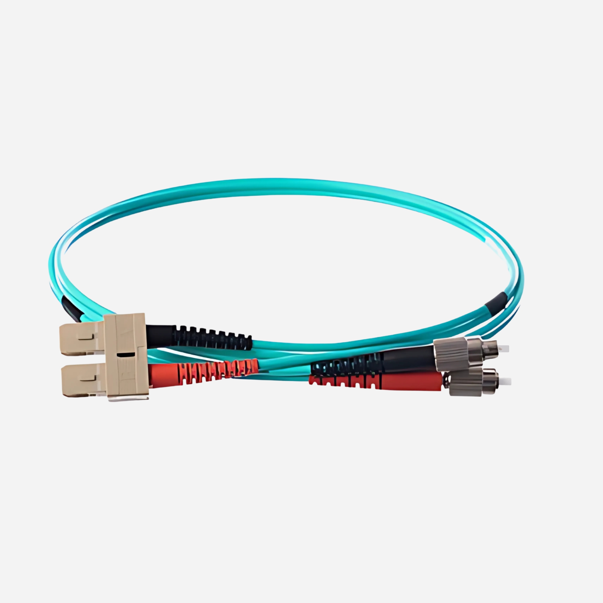 3m FC-SC OM3 Aqua 3mm Duplex Patch Cord