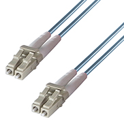 Duplex Fibre Optic Multi-Mode Cable OM3 50/125 Micron LC to LC Aqua