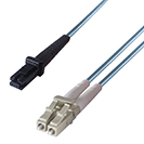 5m Duplex Fibre Optic Multi-Mode Cable OM3 50/125 Micron MT to LC Aqua