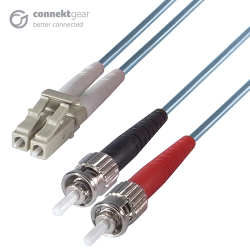 Duplex Fibre Optic Multi-Mode Cable OM4 50/125 Micron LC to ST