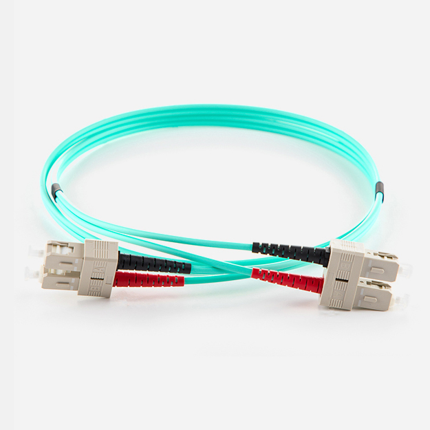 1m SC-SC OM4 Aqua 3mm Duplex Patch Cord