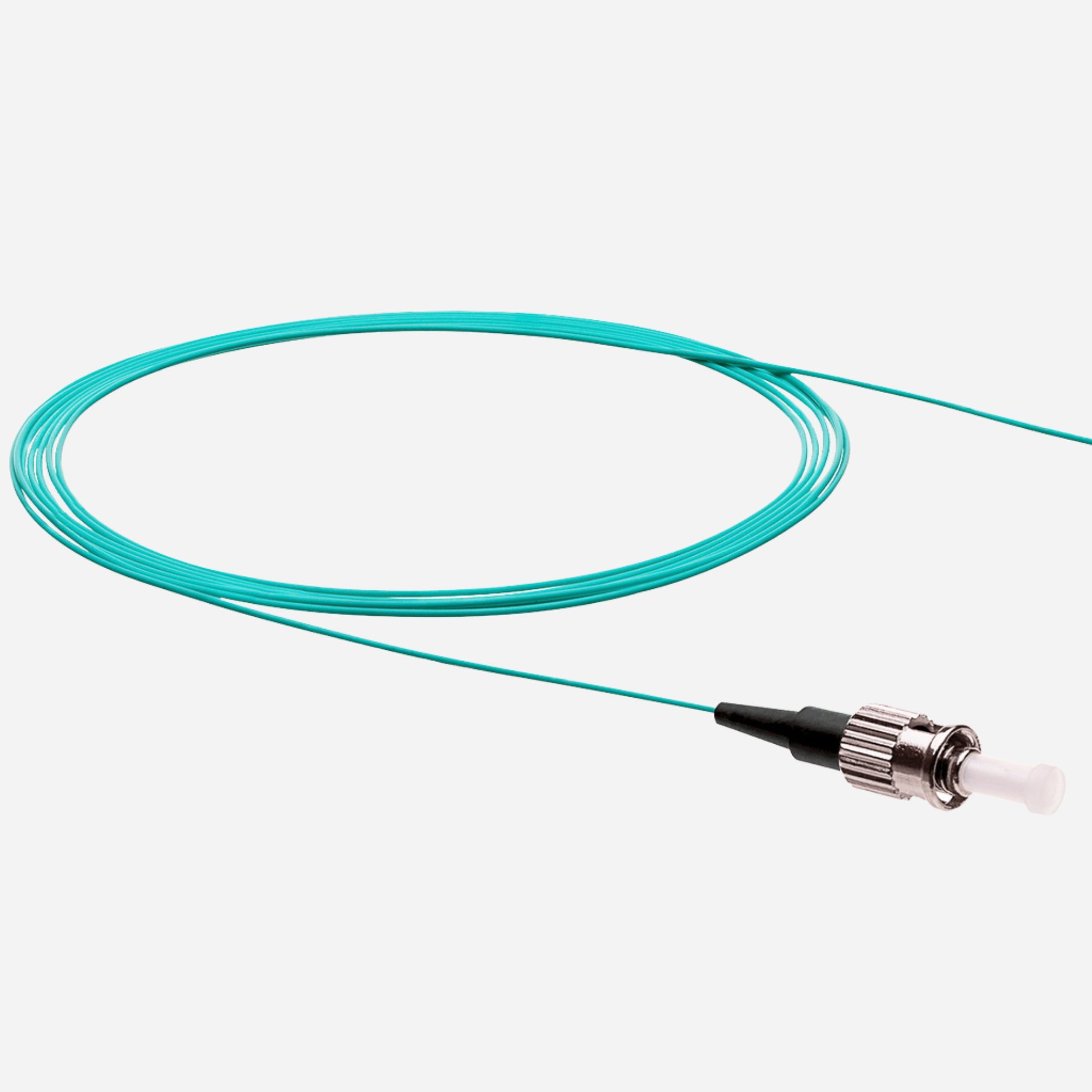 1m ST OM4 Aqua 900um Simplex Pigtail