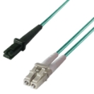 3m Duplex Fibre Optic Multi-Mode Cable OM4 50/125 Micron MT to LC Aqua 