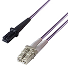 4m Duplex Fibre Optic Multi-Mode Cable OM4 50/125 Micron MT to LC Purple