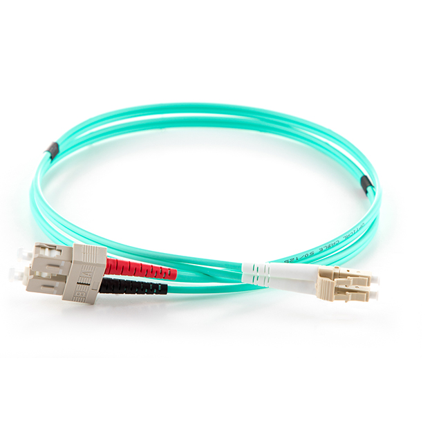 5m LC-SC OM4 Aqua 3mm Duplex Patch Cord