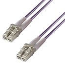 5m Duplex Fibre Optic Multi-Mode Cable OM4 50/125 Micron LC to LC Purple