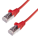 0.5m RJ45 CAT6A SSTP Stranded Flush Moulded LS0H Network Cable - 26AWG - Red