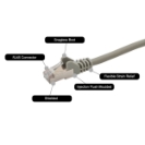 7m RJ45 CAT6a SSTP Stranded Flush Moulded LS0H Network Cable - 26AWG - Grey