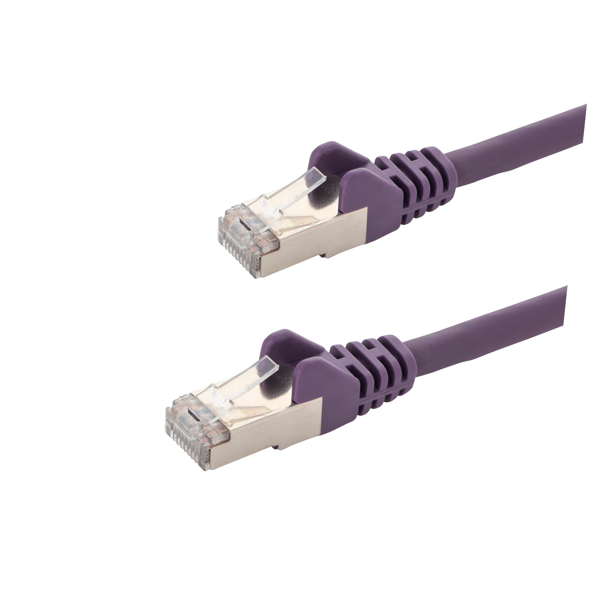 5m RJ45 CAT6a SSTP Stranded Flush Moulded LS0H Network Cable - 26AWG - Purple